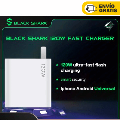 Xiaomi Black Shark 120W Cargador de carga rápida Original, dispositivo de  carga rápida de 120W