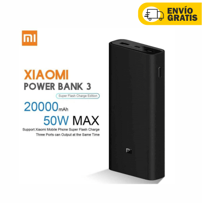 XIAOMI Mi PowerBank Batería Externa de 20000mAh, 50W, carga rápida, USB-C,  para Xiaomi, Notebook, MacBook